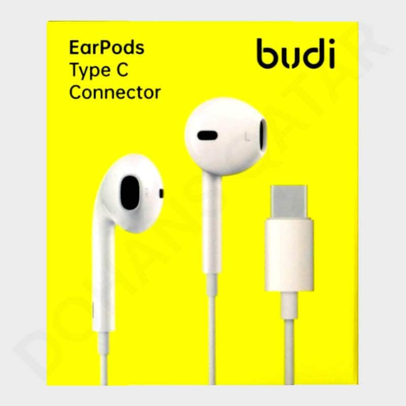 Dohans Headphones White Budi Wired Type-C Earphone