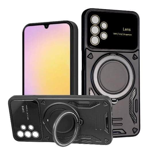 Dohans Mobile Phone Cases Black Samsung Galaxy A52/ A52 5G/ A52S Lens Protective Hard Ring Cover & Case