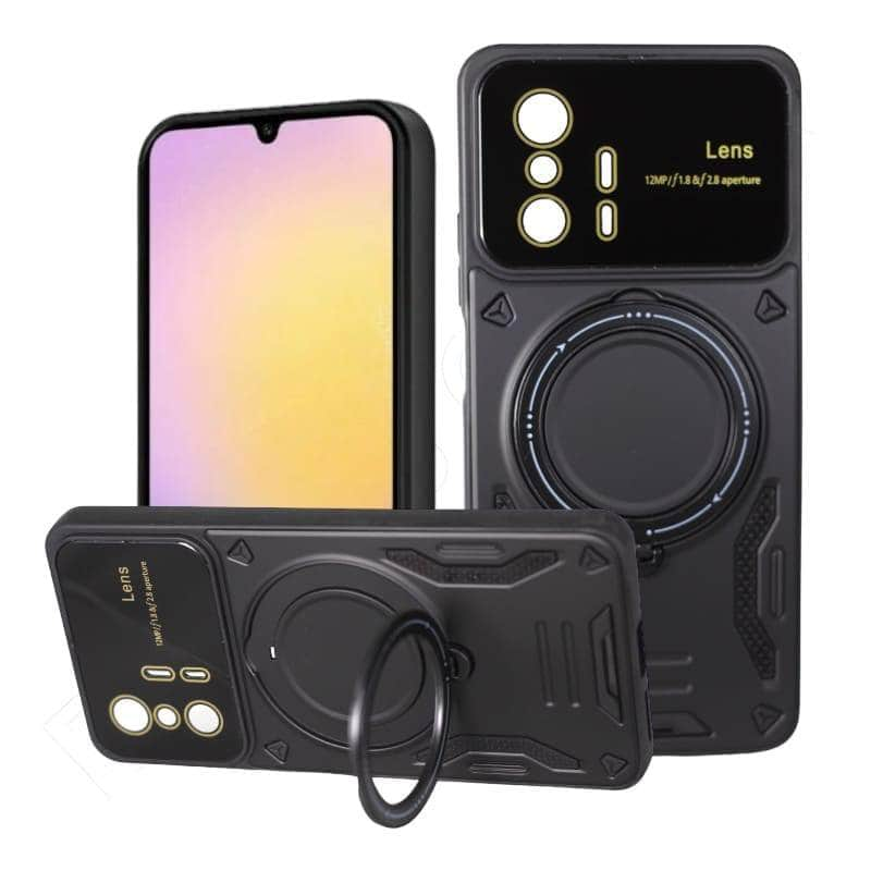 Dohans Mobile Phone Cases Black Xiaomi 11T/ 11T Pro Lens Protective Hard Ring Cover & Case