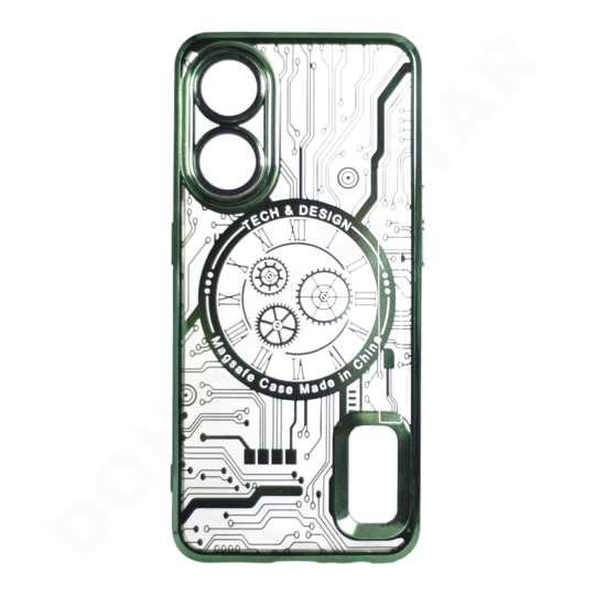 Dohans Mobile Phone Cases Green Oppo Reno8 T 4G Circuit Print Cover & Case