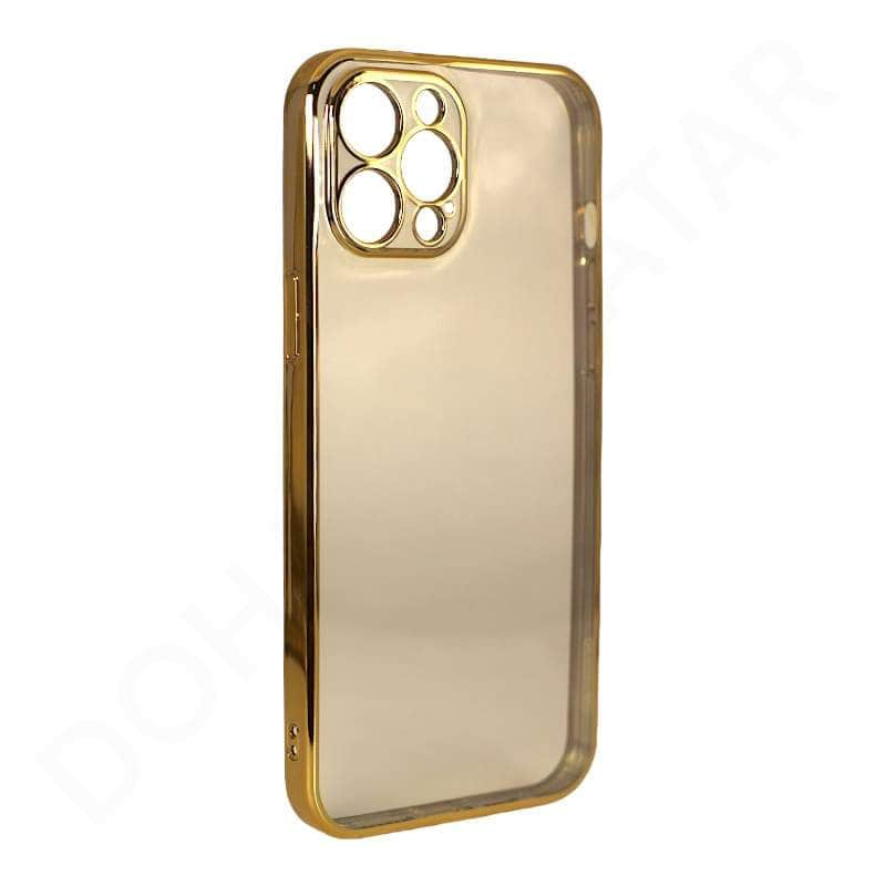 iPhone 12 Pro Max Gold Border Transparent Case & Cover Dohans