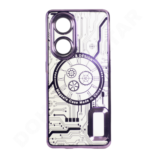 Dohans Mobile Phone Cases Purple Oppo Reno8 T 5G Circuit Print Cover & Case