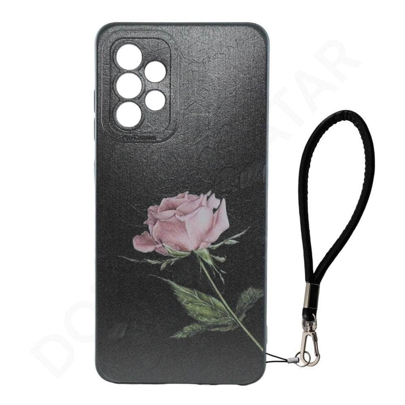 Samsung Galaxy A52/ A52 5G/ A52S Black Flower Printed Cover & Case Dohans