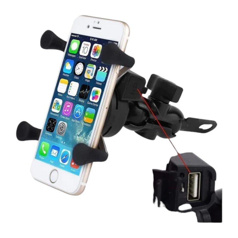 Dohans Mobile Phone Stands X-Grip Mobile Holder with Charger for bike Mobile Stand