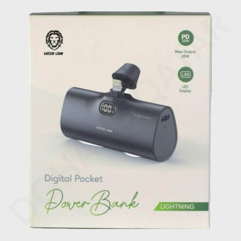 Dohans Power Banks Green Lion Lightning Digital Pocket Powerbank PD 5000 mAh