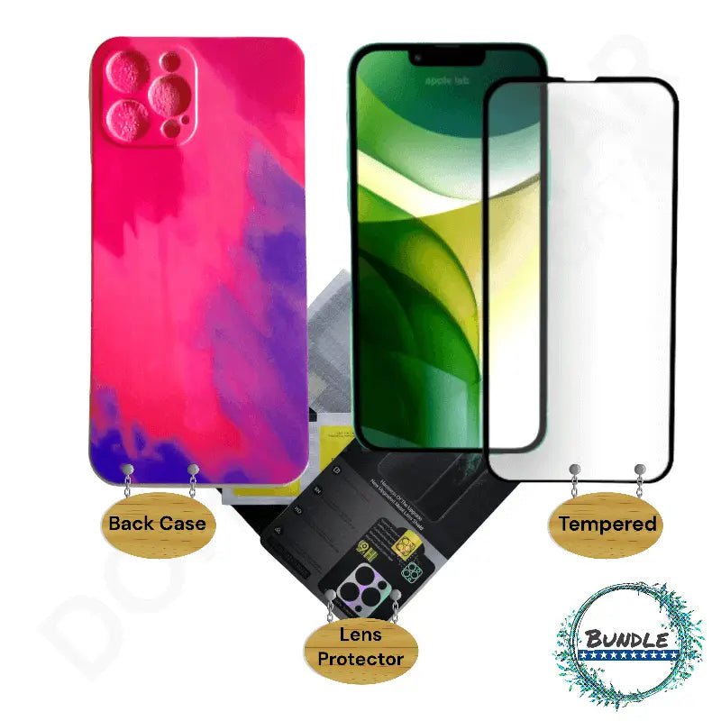 Bundle Back Case + Screen Protector + Lens Protector for iPhone 12 Pro Max Dohans Qatar Mobile Accessories