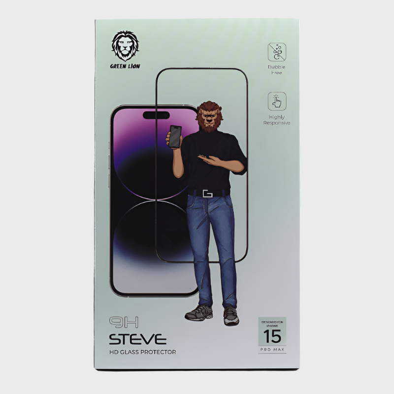 Green Lion 9H Steve HD Screen Protector for iPhone 15 Series - Clear