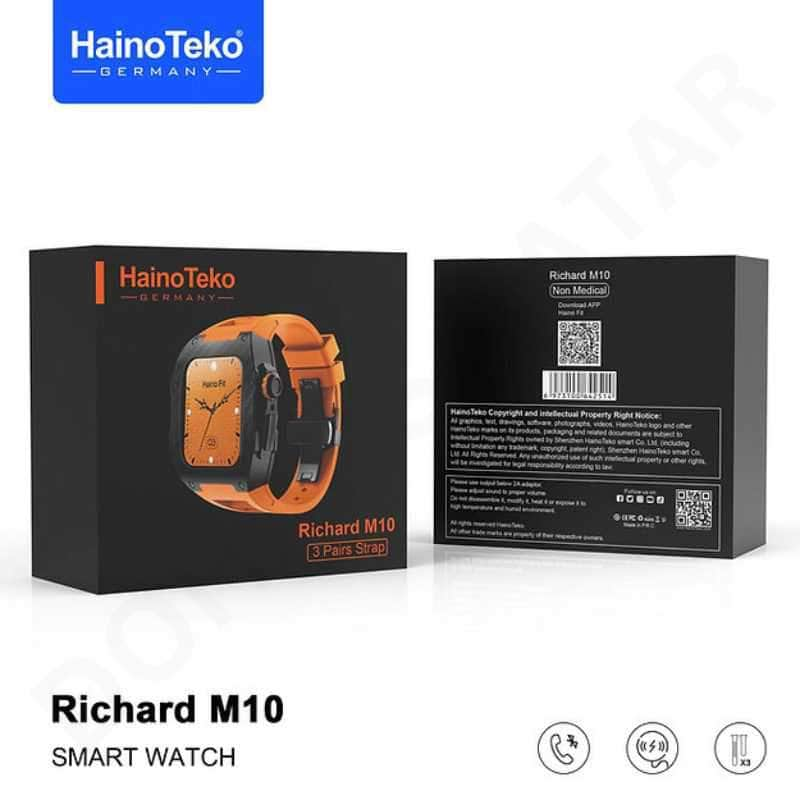 HainoTeko Richard M10 Fully Protective 3 Pairs Strap  Smartwatch Dohans