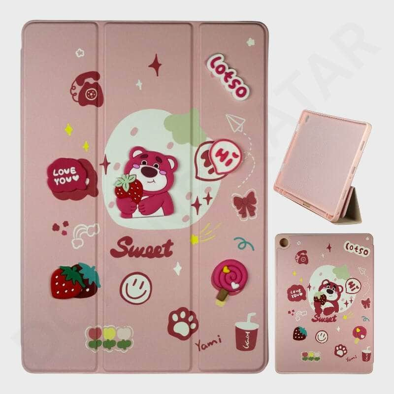 Dohans Tablet Cover Color-2 Samsung Galaxy Tab A9 Plus 3D Effect Cartoom Character Cover & Case