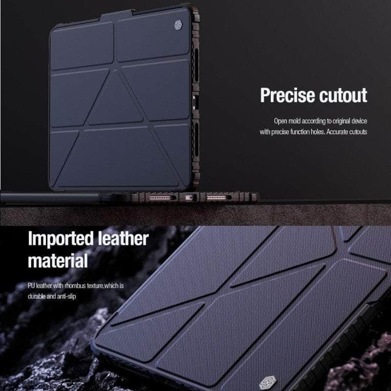 Dohans Tablet Cover iPad Air 13 2024 Nillkin Bumper Leather Case Pro Multi Folding Cover & Case