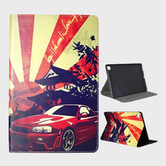 Samsung Tab S6 Lite Cartoon Printed Book Cover Dohans