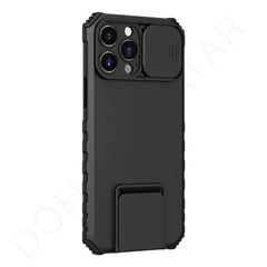 Dohans Black Slide Camera Protection with Kickstand Cover & Cases for Realme Mobile Phone Models