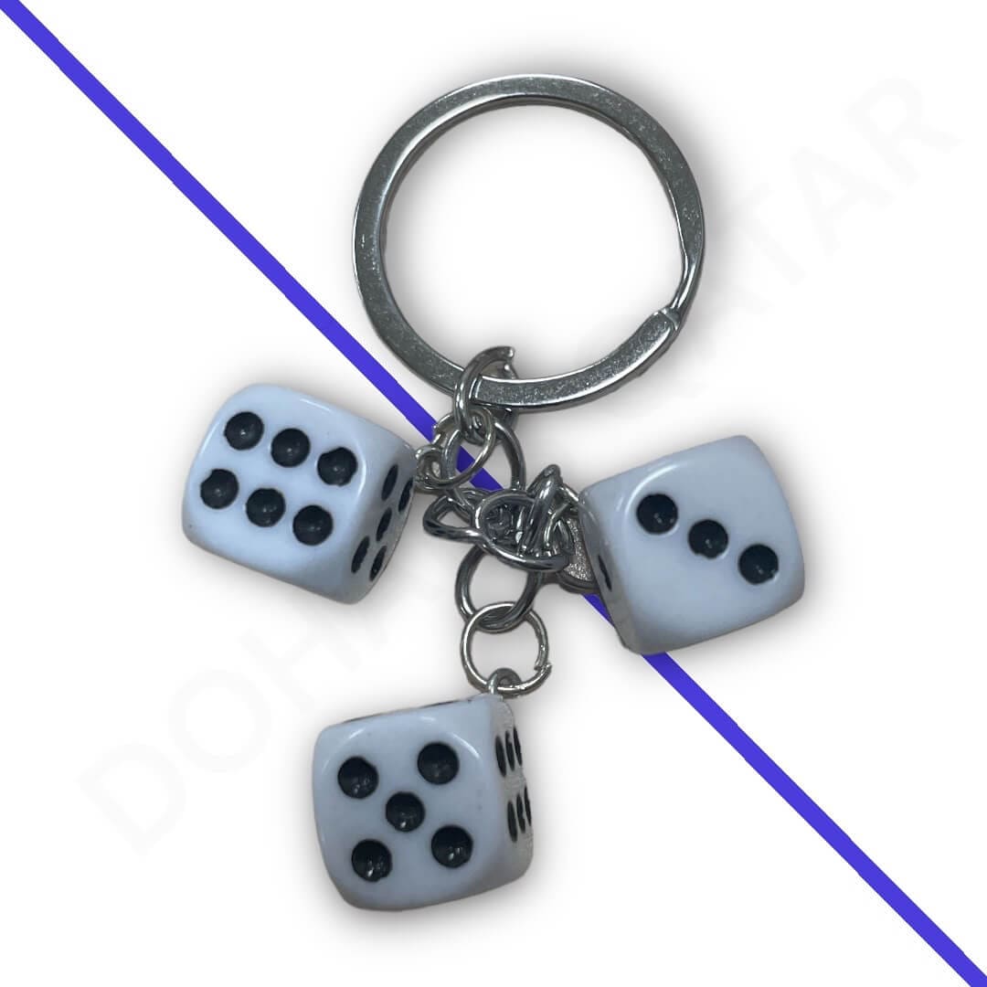 Ludo Dice Metal Key Chain