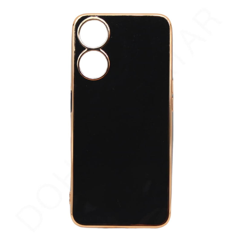 Dohans Mobile Phone Cases Black Oppo A78 Gold Frame Silicone Case & Cover