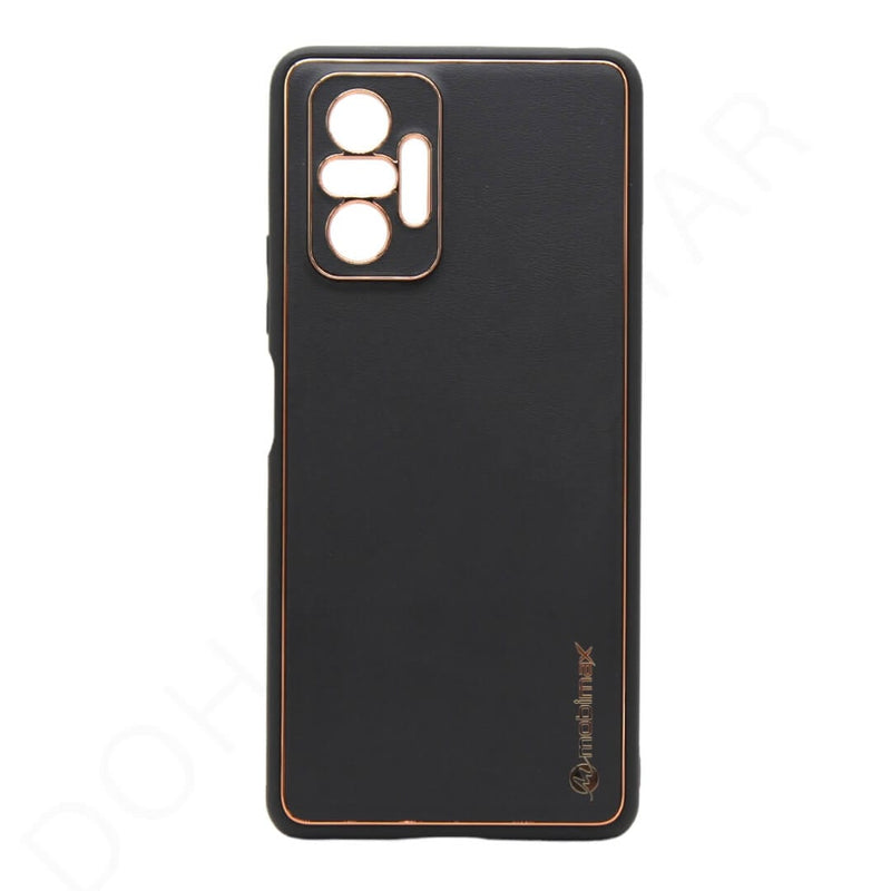 Dohans Mobile Phone Cases Black Xiaomi Redmi Note 10 Pro 4G - Mobimax Gold Border Premium Leather Cover & Cases