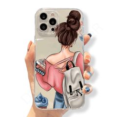 Dohans Mobile Phone Cases iPhone 13 Pro Girl Printed Clear Cover