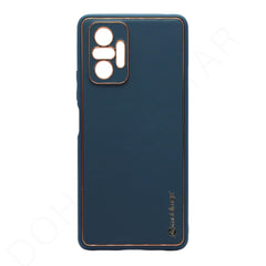 Dohans Mobile Phone Cases Navy Blue Xiaomi Redmi Note 10 Pro 4G - Mobimax Gold Border Premium Leather Cover & Cases