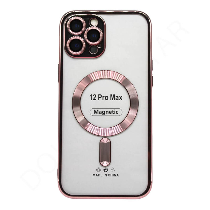 Dohans Mobile Phone Cases Pink iPhone 12 Pro Max - Premium 6D Plating Transparent Silicone Cover with  Camera Film