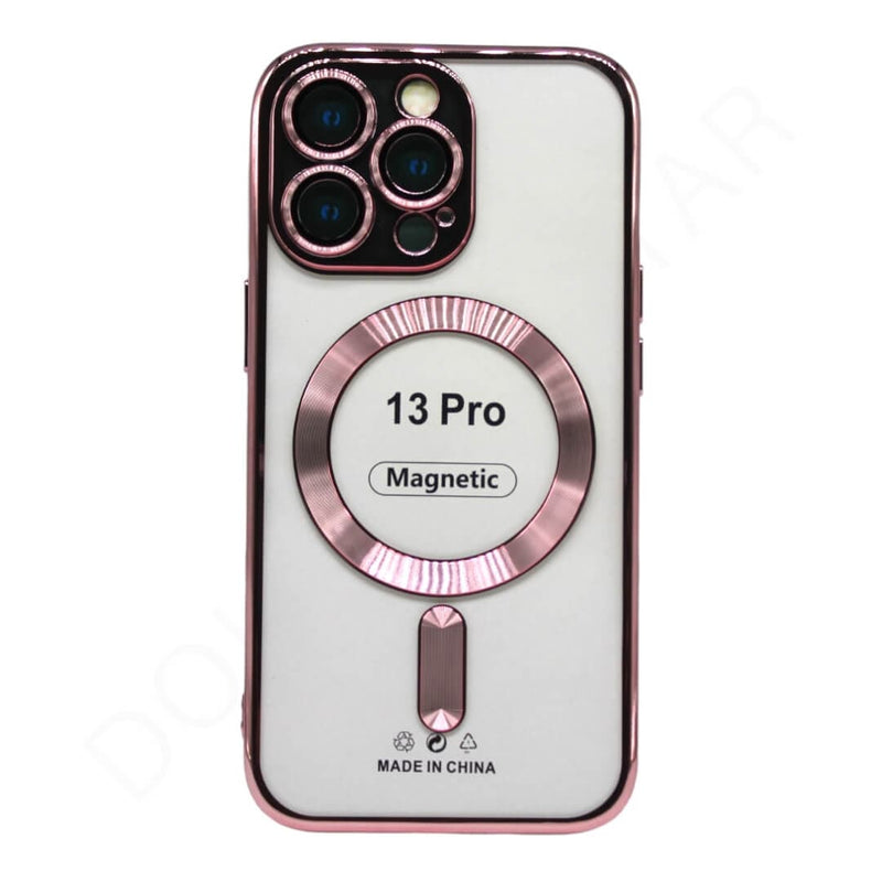 Dohans Mobile Phone Cases Pink iPhone 13 Pro Premium 6D Plating Transparent Silicone Cover with  Camera Film