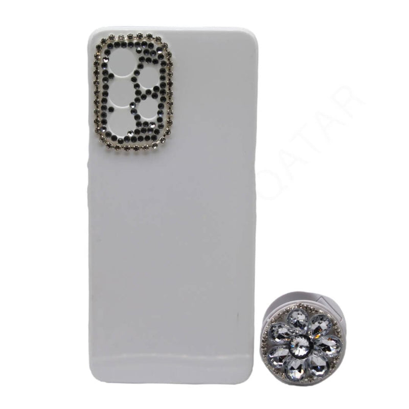 Dohans Mobile Phone Cases Samsung A73 5G White Stone Decorated Cover & Casee