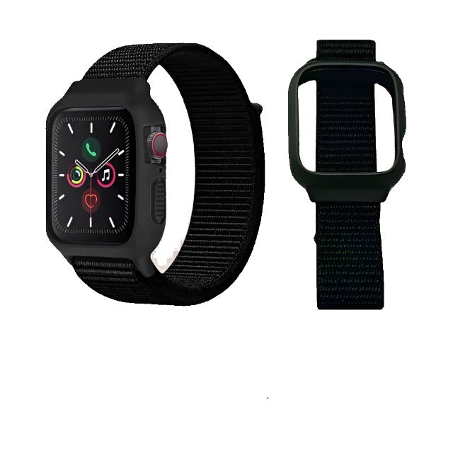 Dohans Smart Watch Straps BLACK Apple Watch 38mm/ 40mm Fabric Design Straps With Case