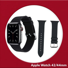 Dohans Smart Watch Straps Black Silicone Classic Style Strap for Apple Watch 42/44/45/49mm